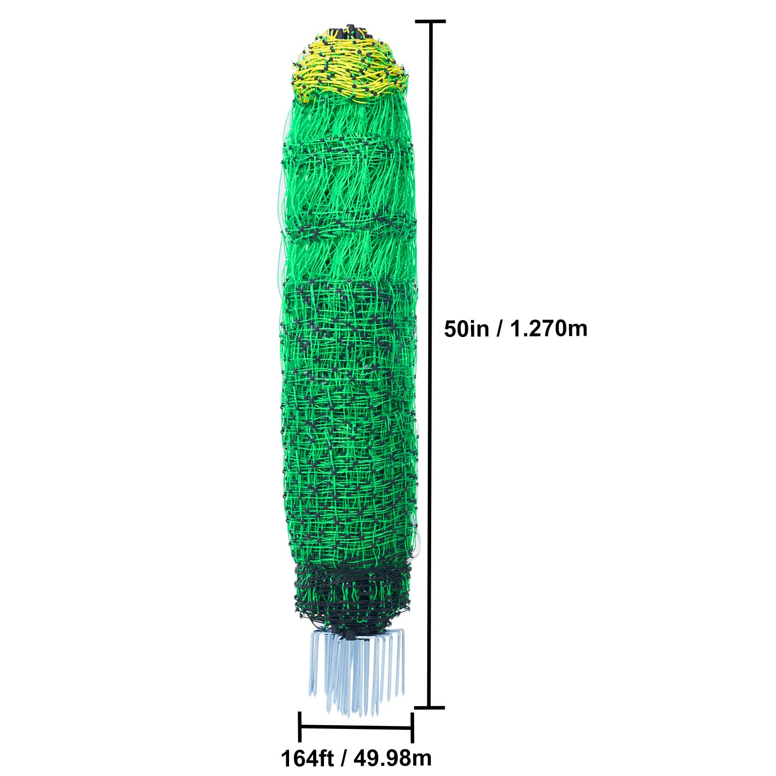 Electric Fence Netting, 50" H X 164' L, Livestock Net Fencing With Posts & Stakes, Portable Mesh Nets For Goats, Sheep, Deer, Hogs, Dogs, Electric Fencing For Backyards, Gardens, Farms, Ranches_maomaolike.com